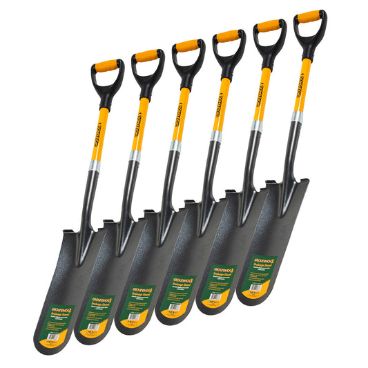 Groundhog Drainage Shovel Pack of 6 Extended Length Heavy Duty G1300009-6