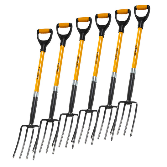 Groundhog Border Fork Pack of 6 Sharp Tines Comfort Grip Handle G1300013-6