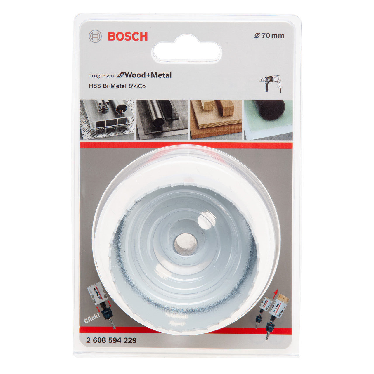 Bosch HSS-Bi Metal Progressor Hole Saw 70mm 8% Cobalt 2608594229