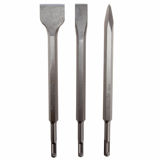 Makita SDS+ Chisel Set 3 Piece Bull Point Cold & Scaling Chisels D-30134