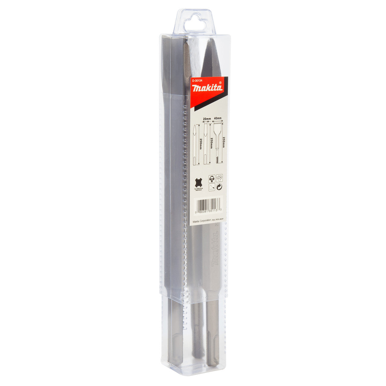 Makita SDS+ Chisel Set 3 Piece Bull Point Cold & Scaling Chisels D-30134