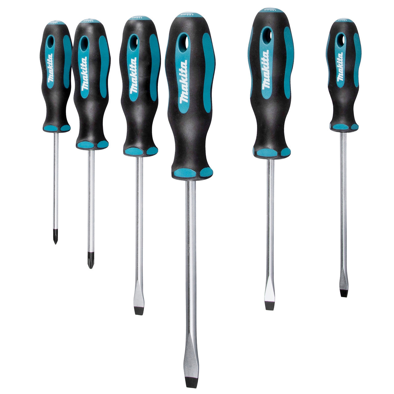 Makita Slotted Phillips Screwdriver Set 6 Piece Anti Slip Oil Resistant E-10506