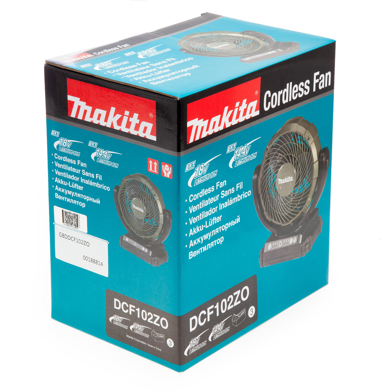 Makita DCF102ZO 14.4V-18V LXT Portable Fan Olive 180mm (Body Only)