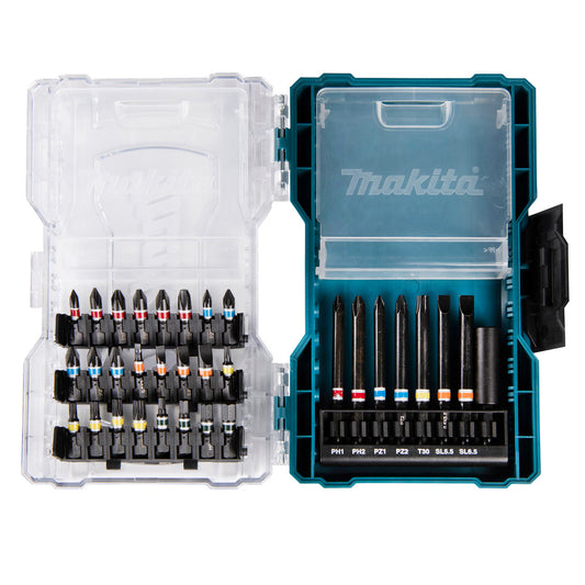 Makita Assorted Screwdriver Bit Set 32 Piece 25mm And 75mm Long E-07076