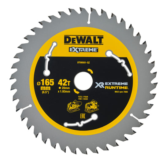 Dewalt Extreme Runtime Multi Purpose Mitre Saw Blade 165 x 20mm x 42T DT99561