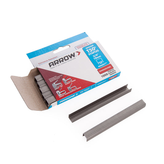 Arrow T50 Staples Stainless Steel 10mm Pack of 1000 Rust Resistant 506SS1