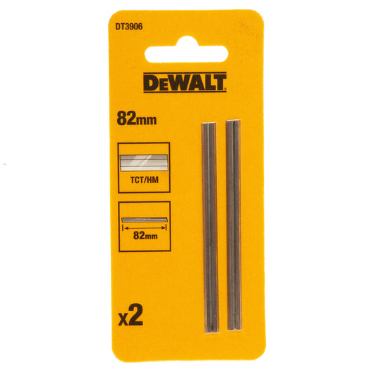 Dewalt TCT Reversible Planer Blades 82mm Pack Of 2 Will Fit All Brands DT3906
