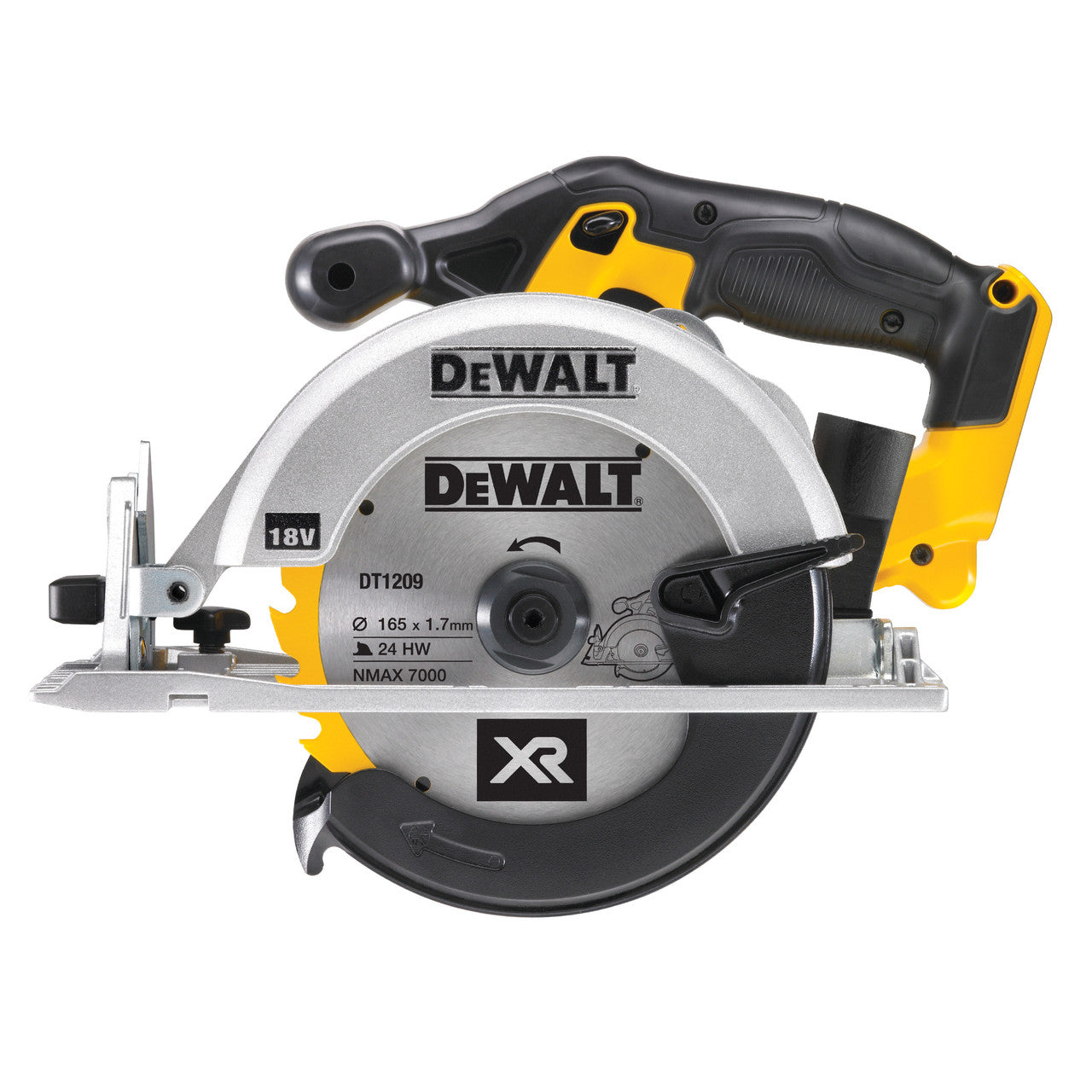 Dewalt 18V XR 165mm Circular Saw Body Only Keyless Adjustments DCS391N