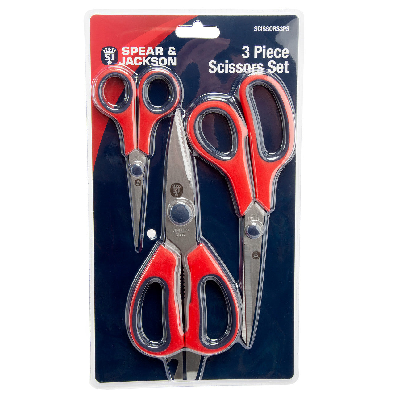 Spear & Jackson 3 Piece Scissor Set Stainless steel Dishwasher safe SCISSORS3PS