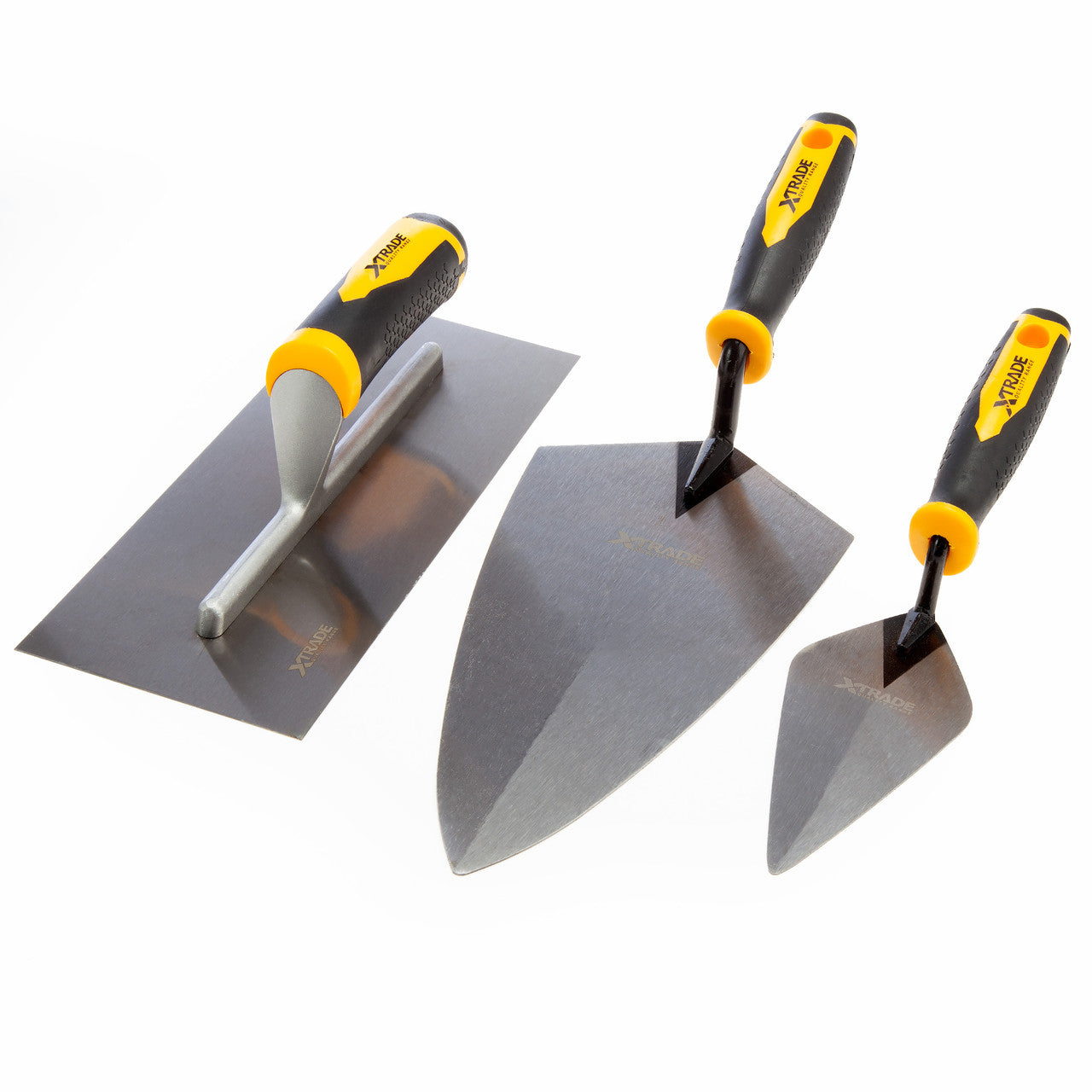 XTrade Bricklaying & Plastering Trowel Set 3 Piece Ergonomic Handles X0900144