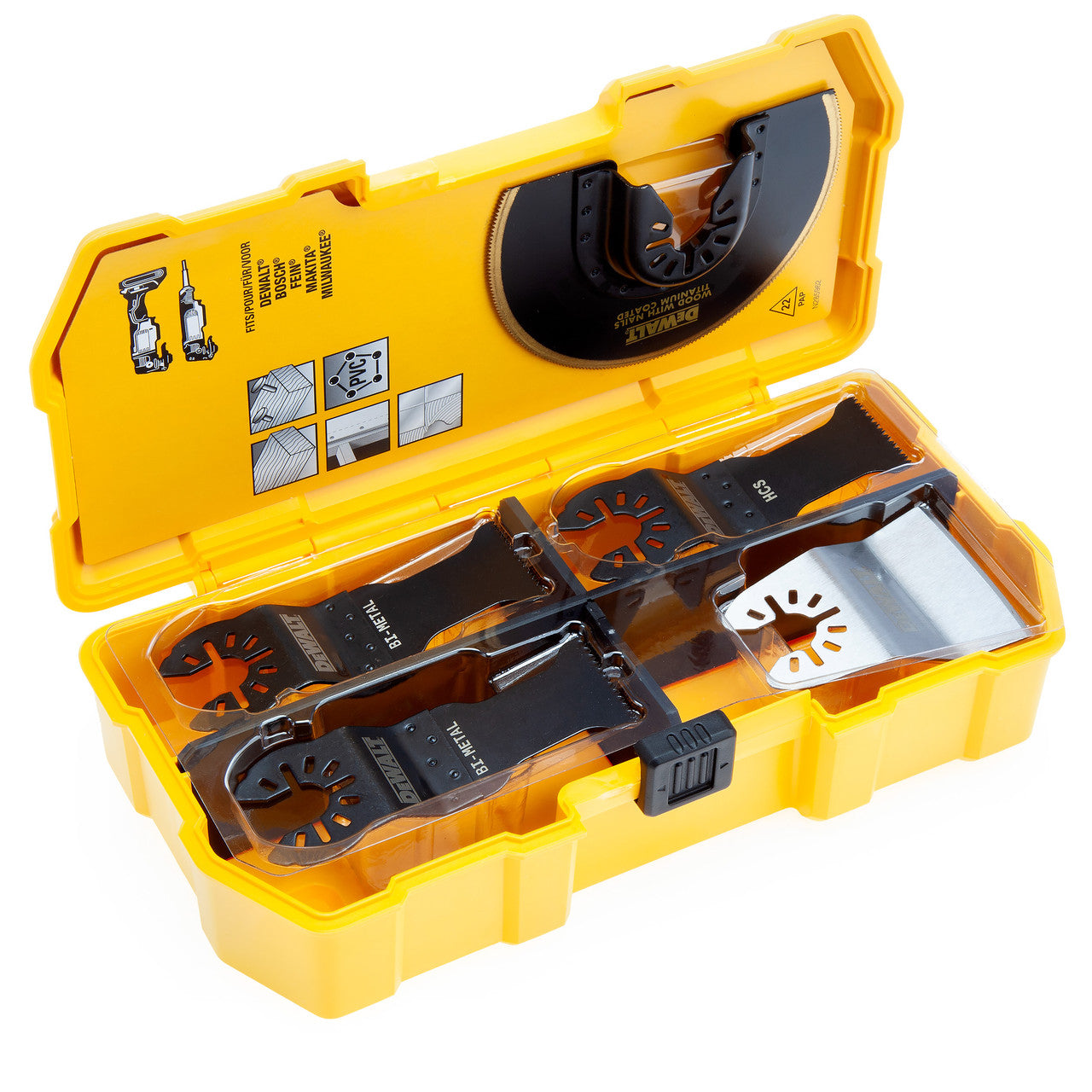 Dewalt Multi-Tool Accessory Set in Tough Case 5 Pc Wood Nails Sealants DT20715