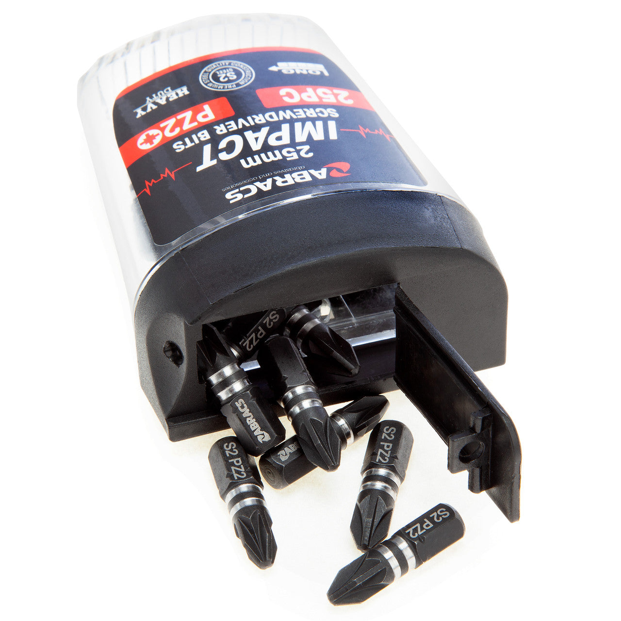 Abracs PZ2 Impact Screwdriver Bits 25mm Pack Of 25 IPZ22525