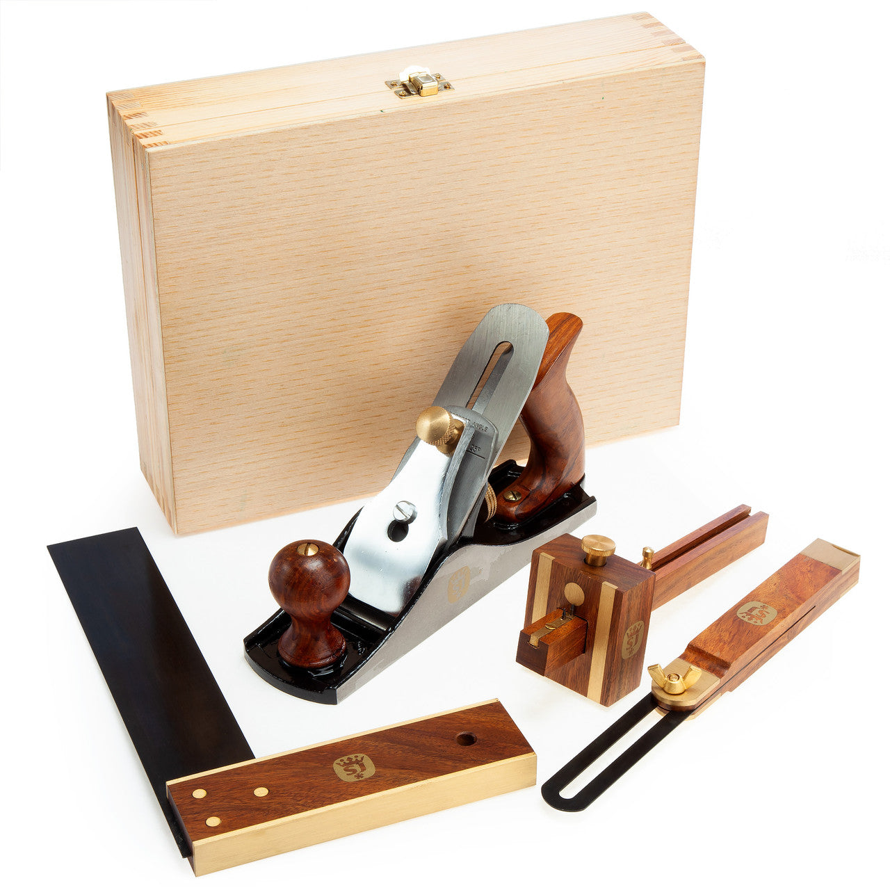 Spear & Jackson 4 Piece Carpenters Tool Set Bevel Gauge Square & Plane CT4PS