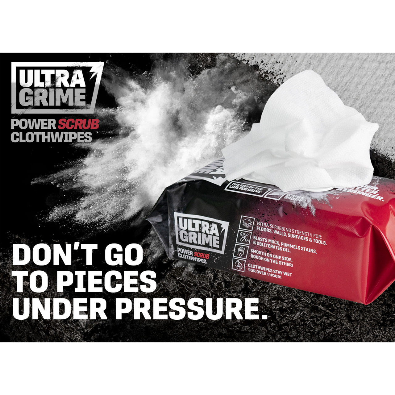 UltraGrime Power Scrub Clothwipes 38cm x 25 cm 80 Pack x 6 in CDU 5920