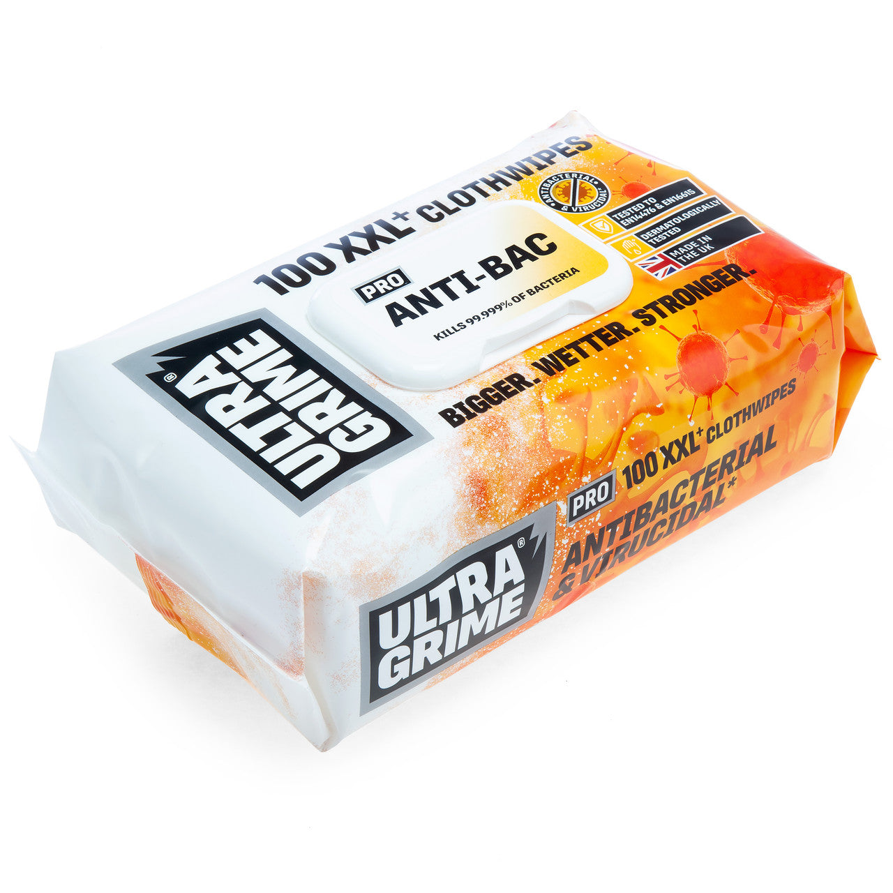 UltraGrime Pro 5930 Anti-Bac XXL+ Clothwipes (100 Pack x 6 in CDU)