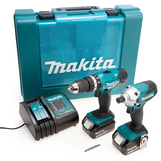 Makita 18V LXT 2 Piece Combi Drill & Impact Driver 2 x 3.0Ah Batteries DLX2336S