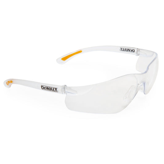 Dewalt Contractor Pro Safety Glasses Clear Rubber-Tipped Temples DPG52-1D EU