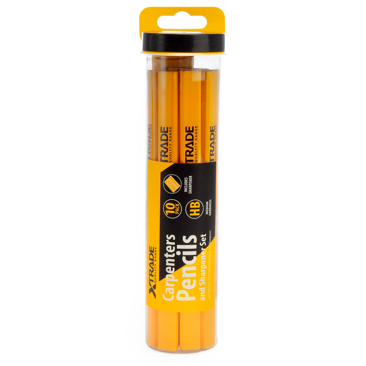 XTrade X0900240 Carpenters 10 Pencils and Sharpener Set