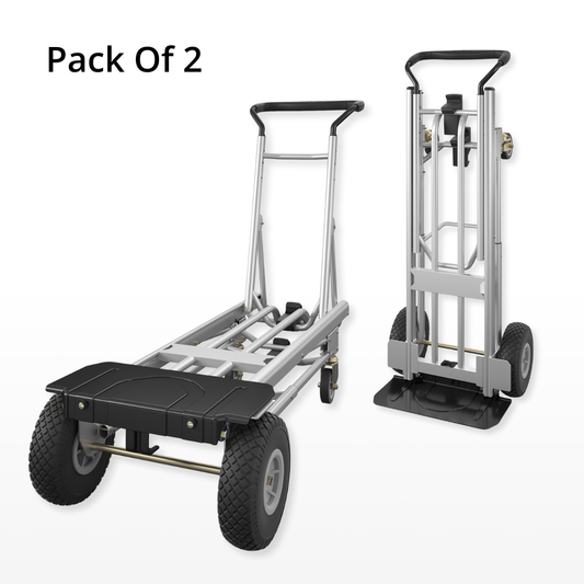 Cosco 4-in-1 Sack Truck Flat Free Wheels 453kg Capacity Pack Of 2 12323ASB1IO-2