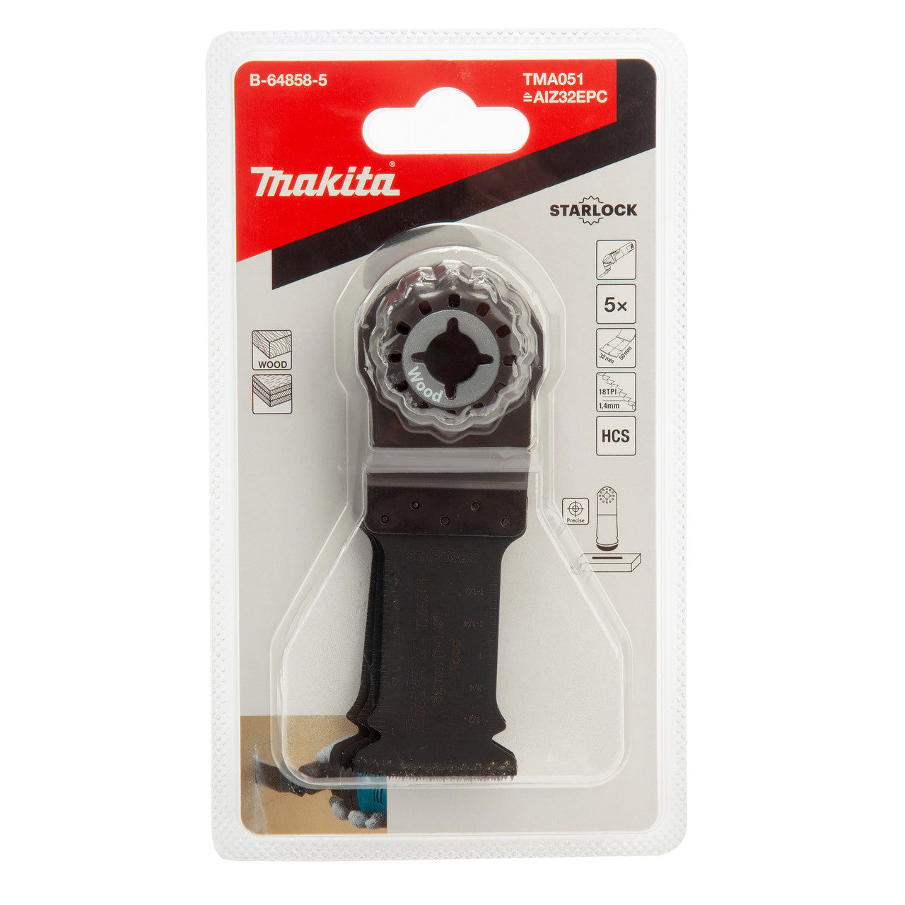 Makita B-64858-5 Starlock Plunge Cut Saw Blade 32mm (Pack of 5)