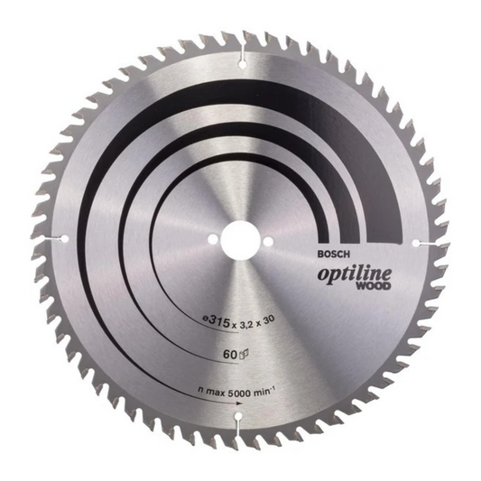 Bosch Optiline Circular Saw Blade for Wood 315mm x 30mm x 60T 2608640651