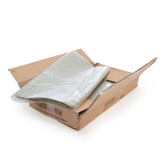 Punchin Clear Heavy-Duty Rubble Sacks 50 x 75cm Box of 100 Loose CLEARRUBBLE100