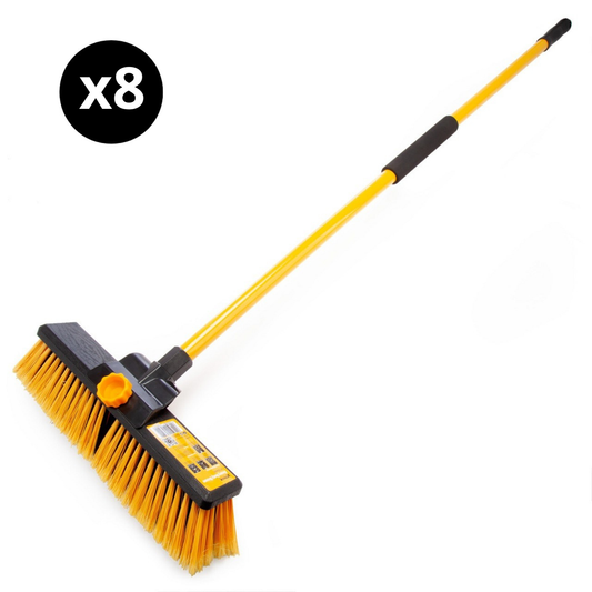 XTrade Heavy Duty Broom 14" 356mm Head Pack of 8 PVC Bristles X0600003