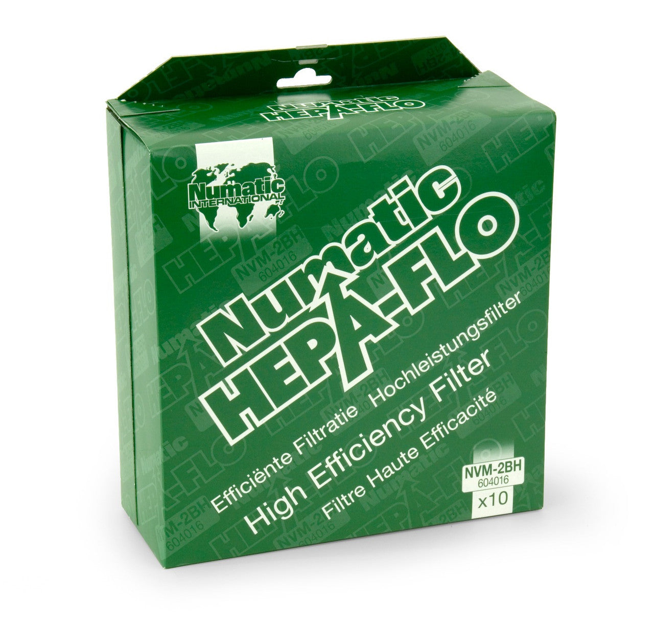 Numatic HepaFlo Filter Bags for NRV370 15L Vacuum 10 Pack Self Sealing NVM-2BH