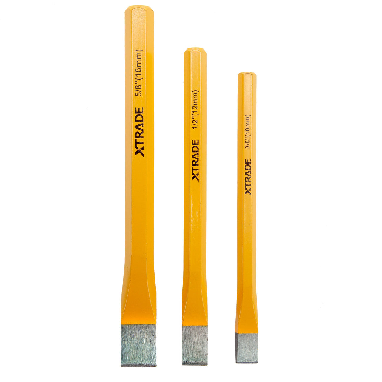XTrade X0900233 Cold Chisel Set 10mm, 12mm & 16mm (3 Piece)