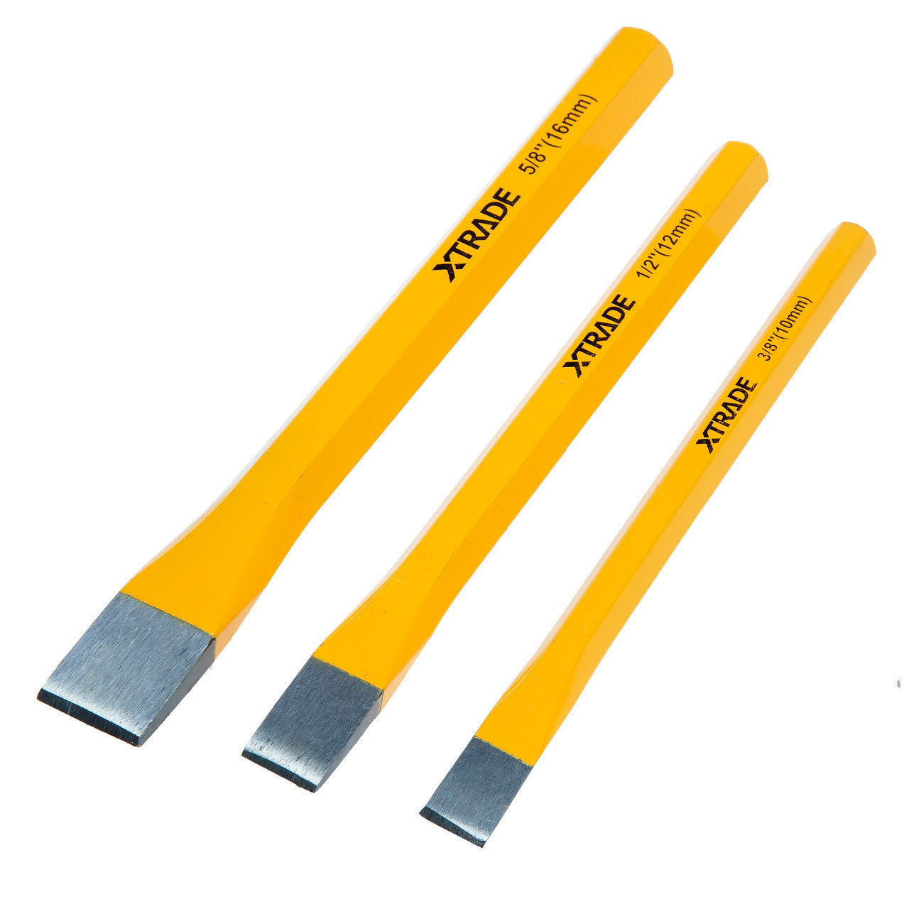 XTrade X0900233 Cold Chisel Set 10mm, 12mm & 16mm (3 Piece)