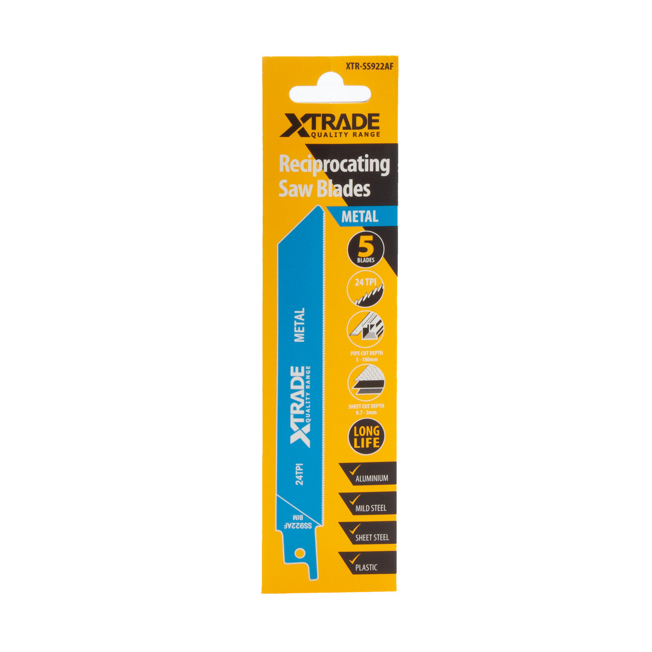 XTrade Flexible for Metal Reciprocating Saw Blades Pack of 5 SS922AF