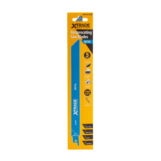 XTrade Flexible for Metal Reciprocating Saw Blades Pack of 5 SS1122EF