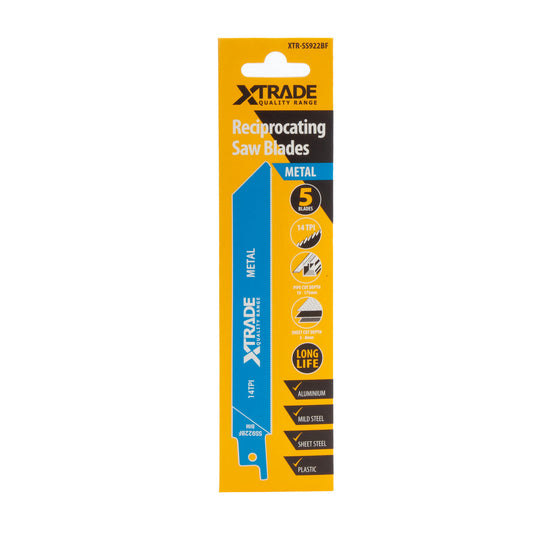 XTrade Flexible for Metal Reciprocating Saw Blades Pack of 5 SS922BF