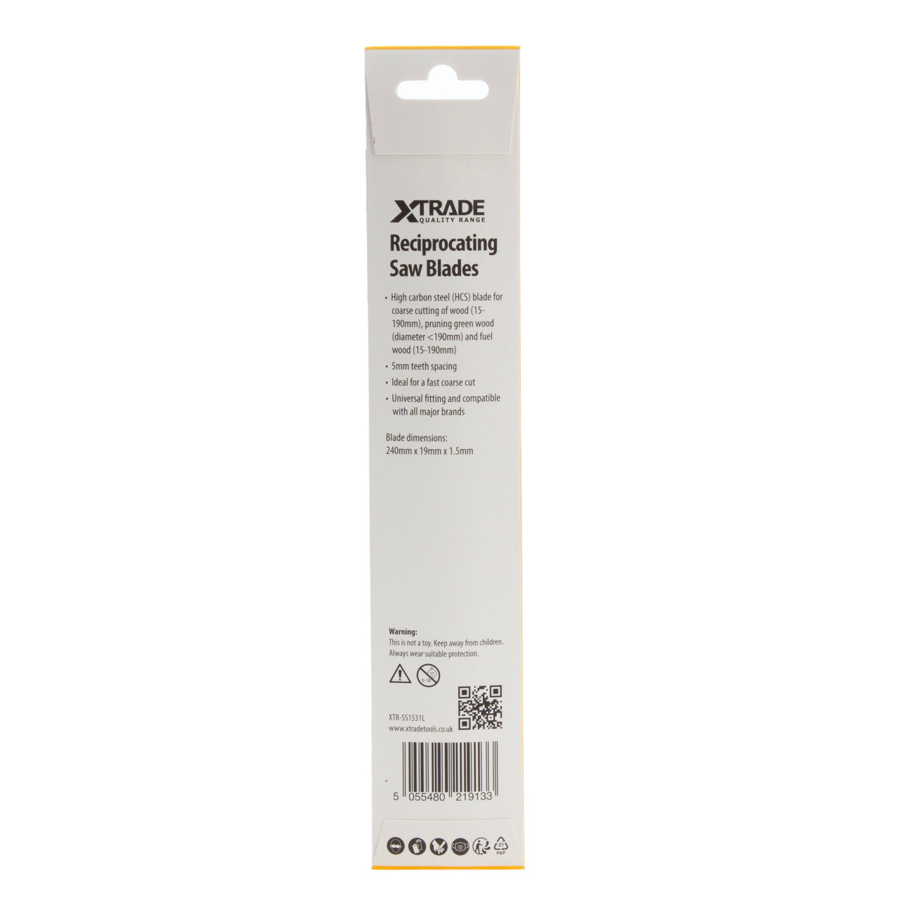 XTrade Top for Wood Reciprocating Saw Blades Pack of 5 SS1531L