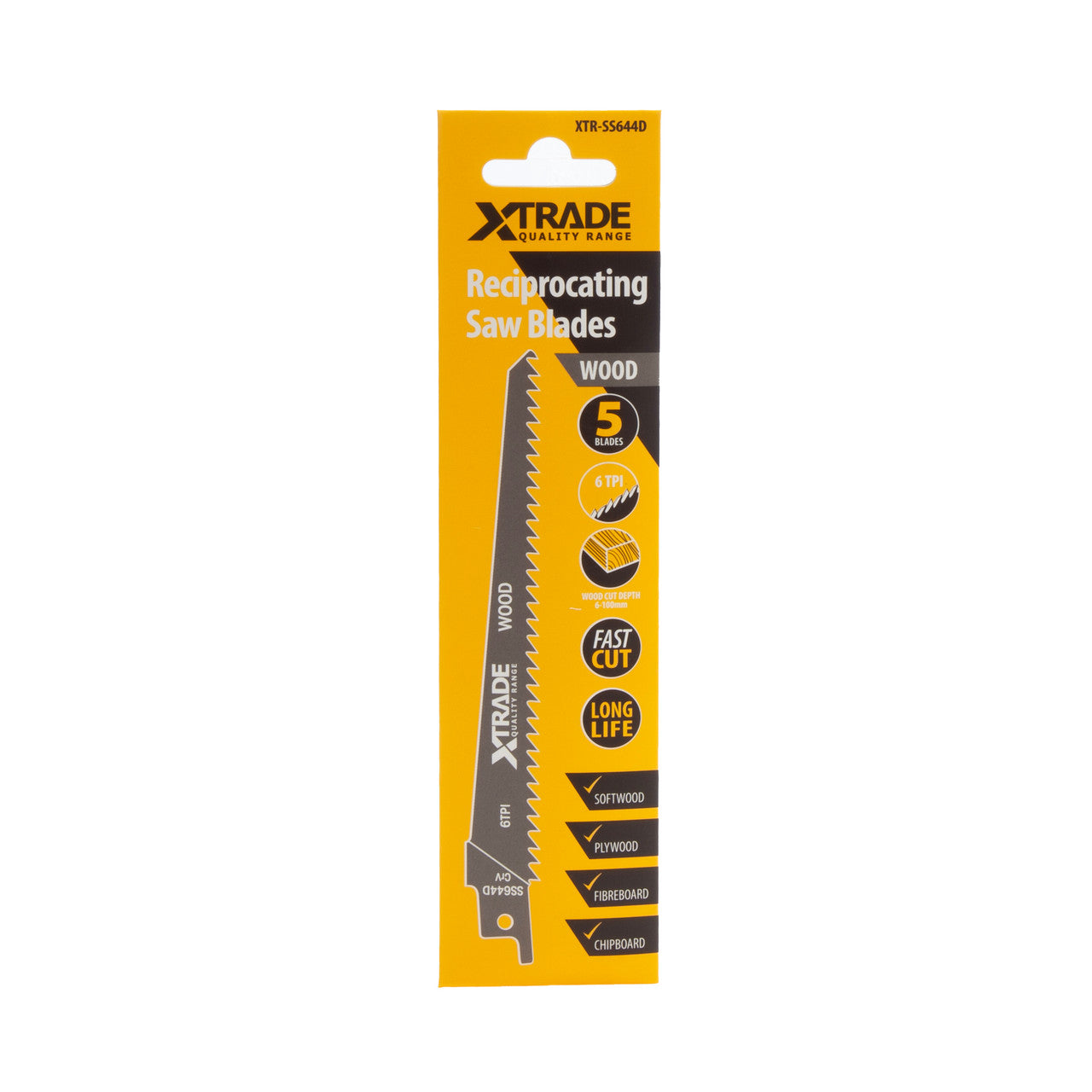 XTrade Top for Wood Reciprocating Saw Blades Pack of 5 SS644D