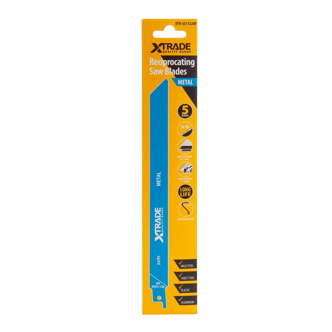 XTrade Flexible for Metal Reciprocating Saw Blades Pack of 5 SS1122AF