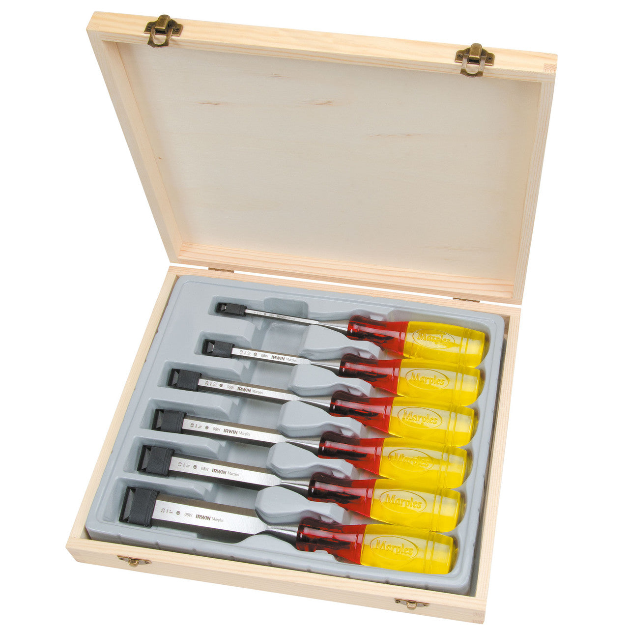 Irwin Marples TM373S6 Bevel Edge Chisel Splitproof Handle Set 1/4 – 1 1/4" (6 Piece)