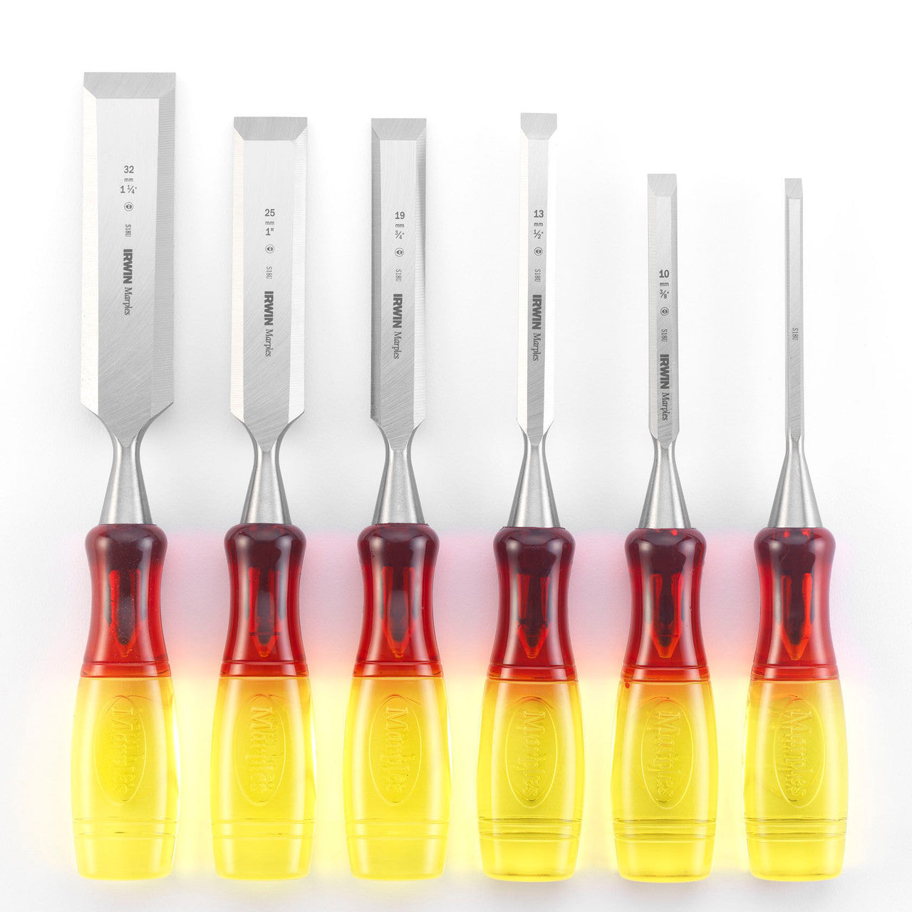 Irwin Marples TM373S6 Bevel Edge Chisel Splitproof Handle Set 1/4 – 1 1/4" (6 Piece)