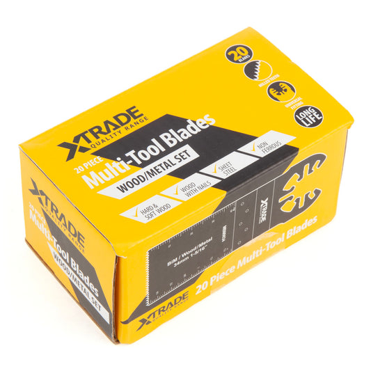 XTrade Multi-Tool Blades for Wood & Metal Pack 20 HSS bi metal Teeth MBMW34-20