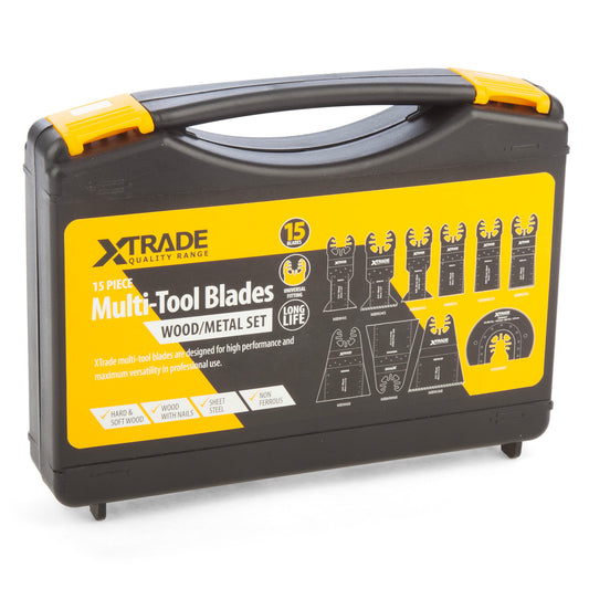 XTrade Universal Multi-Tool Blades for Wood & Metal in Case 15 pk MBMWSET-15B