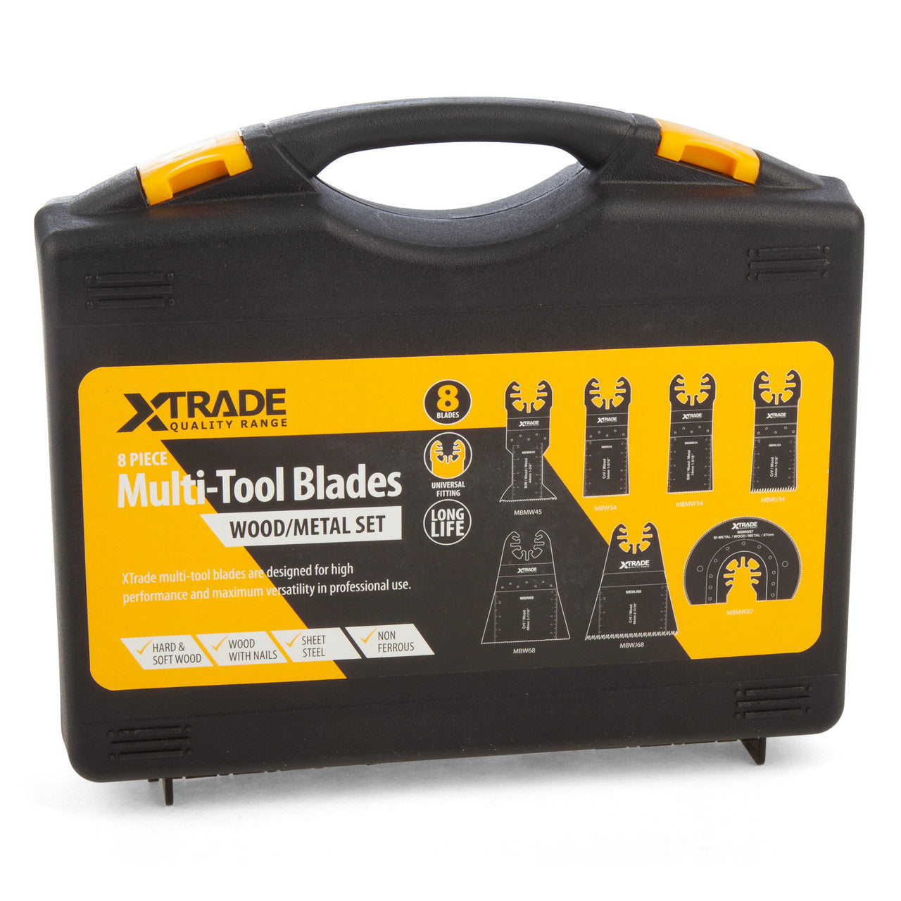 XTrade Universal Multi-Tool Blades for Wood Metal in Case Pack of 8 MBMWSET-8C