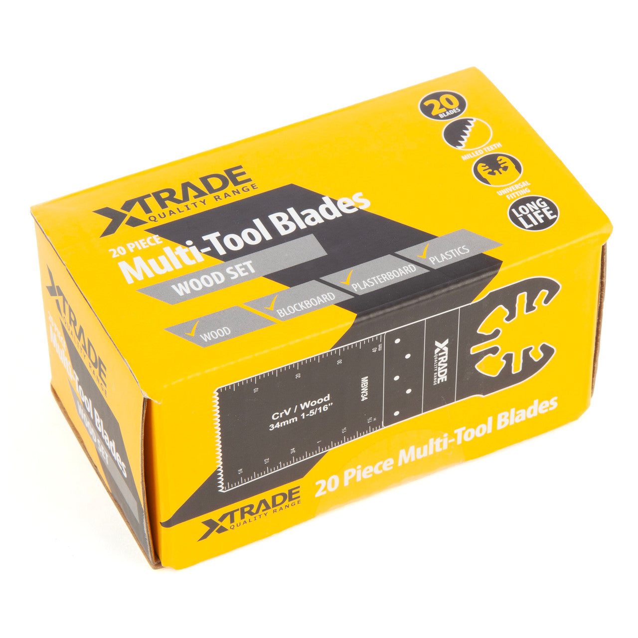 XTrade Multi-Tool Blades for Wood Pack of 20 Side Set Teeth MBW34-20