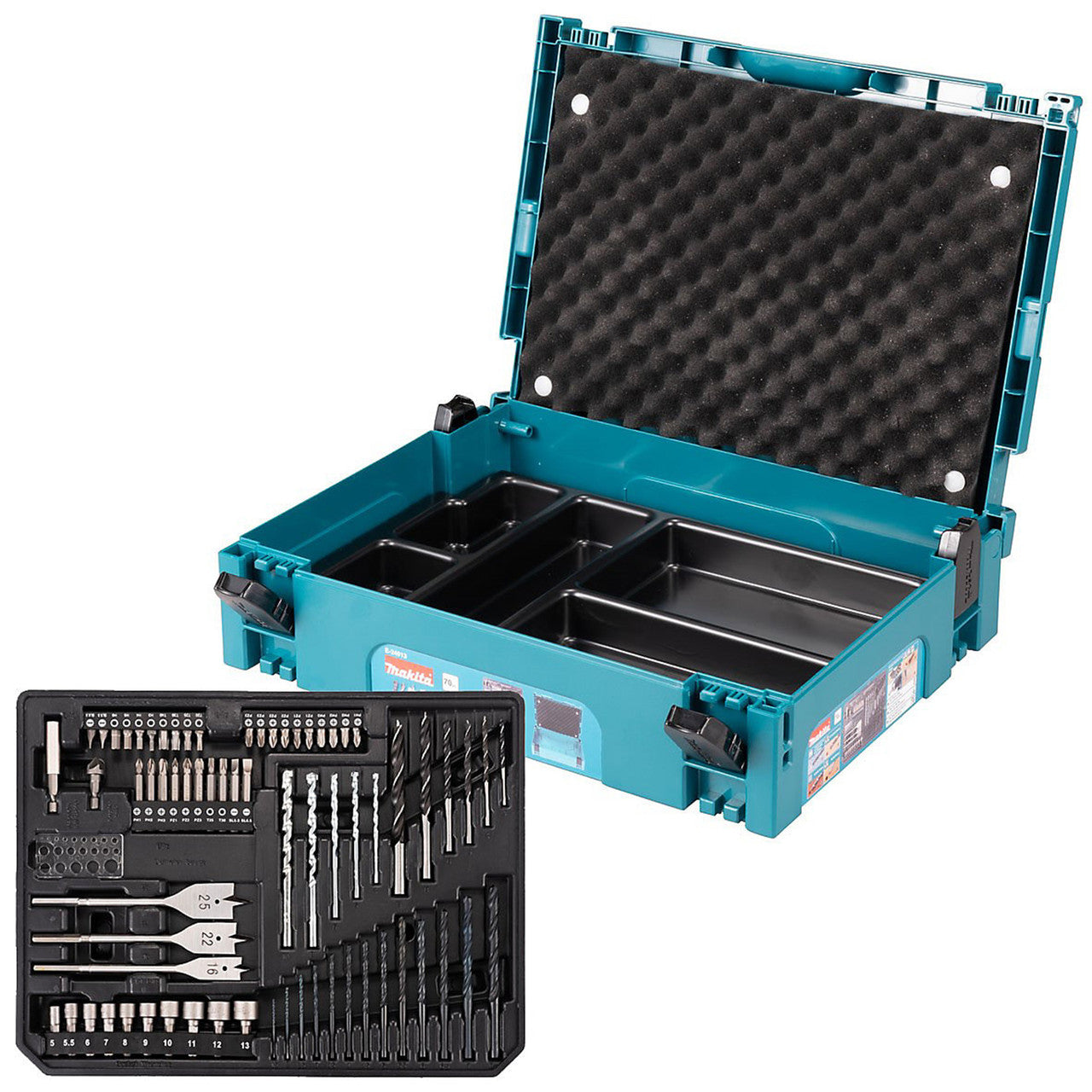 Makita Drill & Screwdriver Bit Set in Makpac Case 70 Piece Metal Masonry E-24913