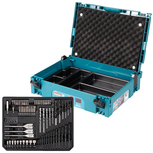 Makita Drill & Screwdriver Bit Set in Makpac Case 70 Piece Metal Masonry E-24913