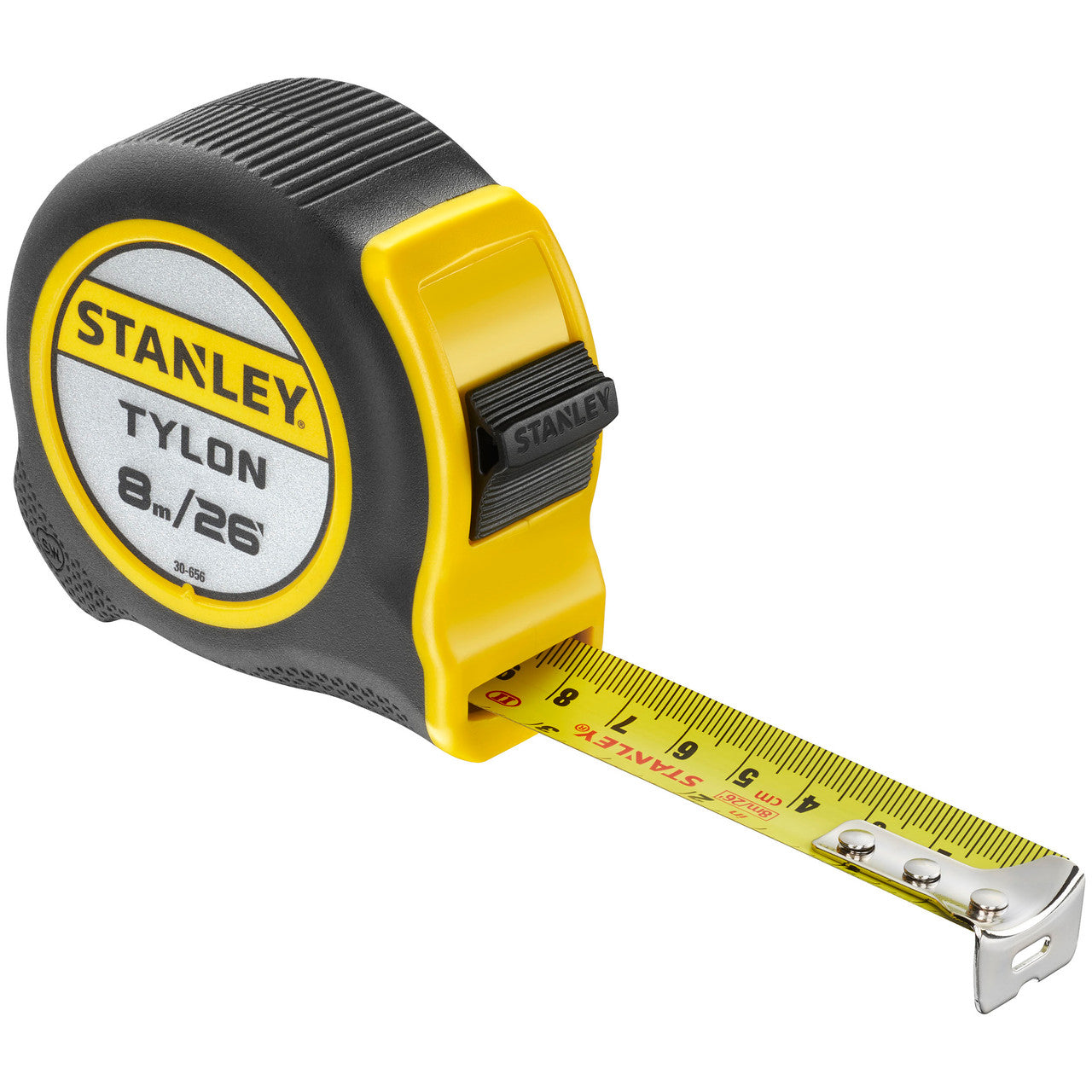 Stanley Tylon Pocket Tape Measure 26ft 8m Width 25mm With Belt Clip 1-30-656