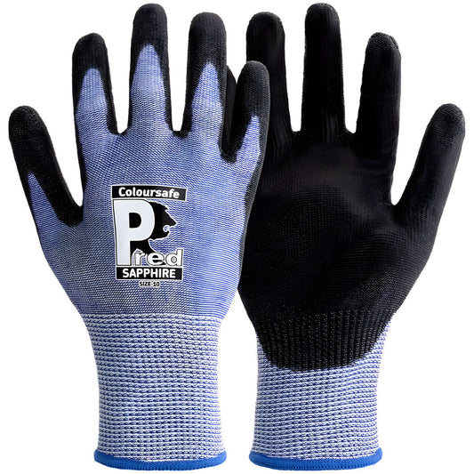 Predator Coloursafe Sapphire Gloves Large Pack of 10 Cut Resistant JOS-PRED13-9