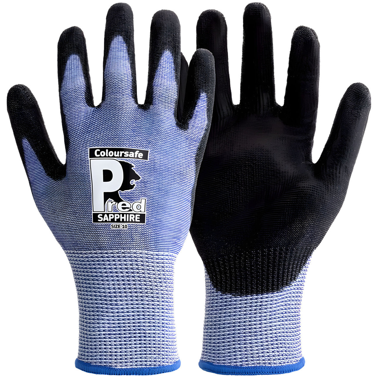 Predator Coloursafe Sapphire Gloves XL Pack of 10 Cut Resistant JOS-PRED13-10