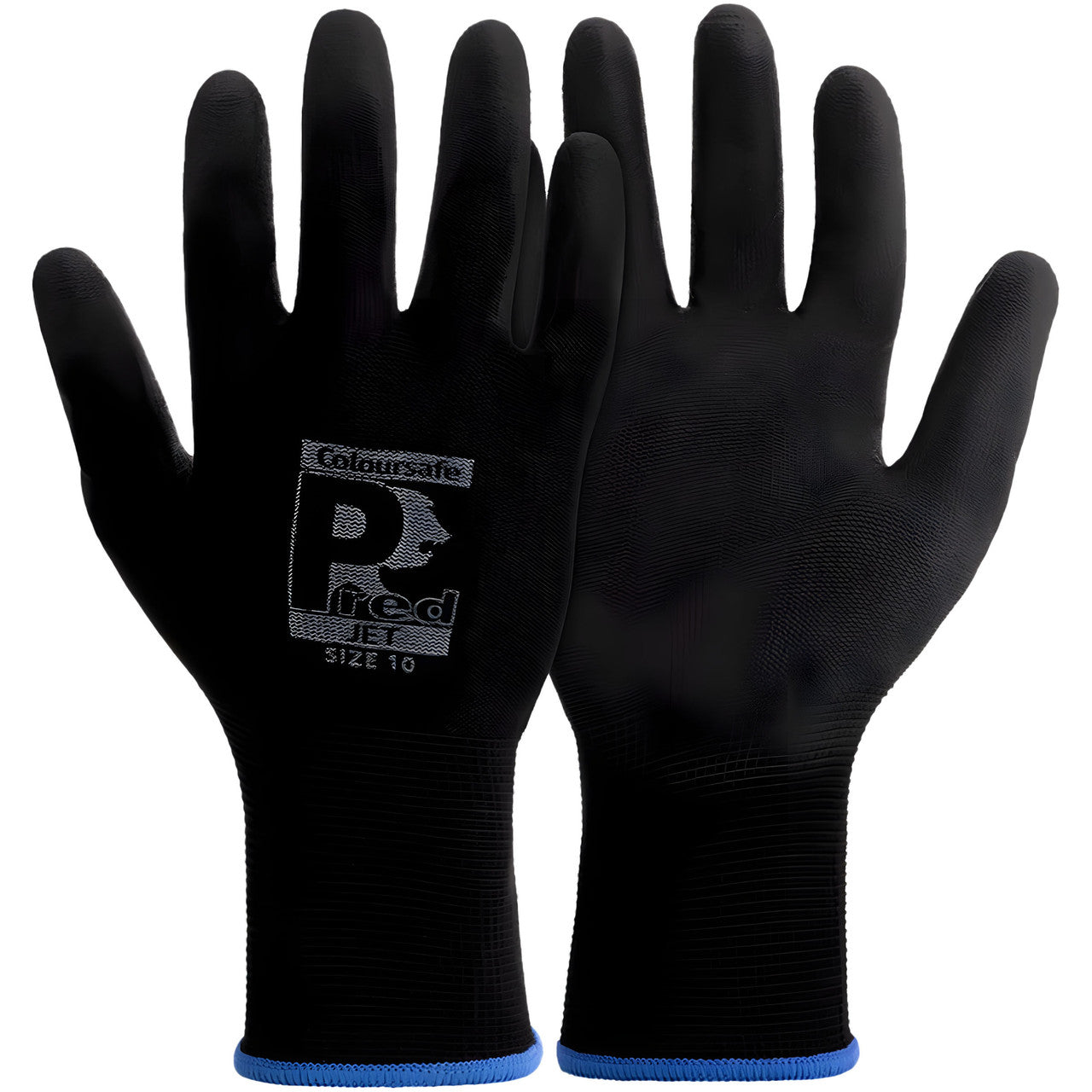 Predator Coloursafe Pred Jet Work Gloves XXL Pack of 10 JOS-BLACK-PUPL-11