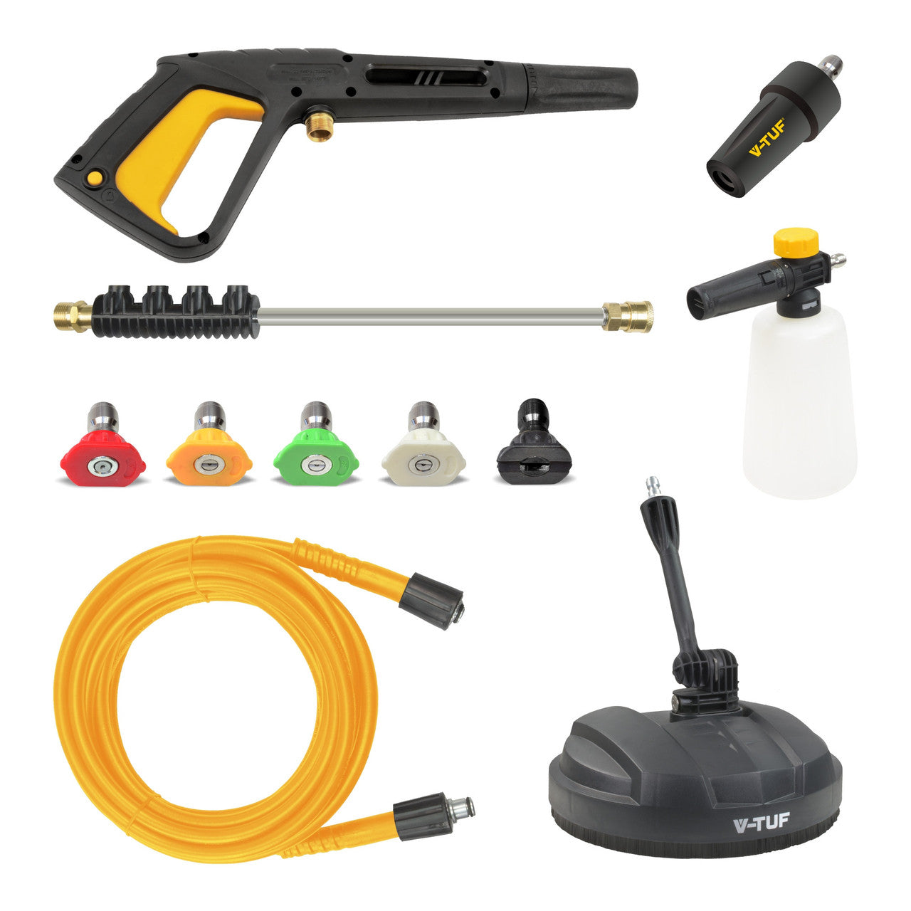 V-TUF V3 X2 Pressure Washer 150 Bar 240V 2000W Motor 8m Hi-Vis Hose V3240X2