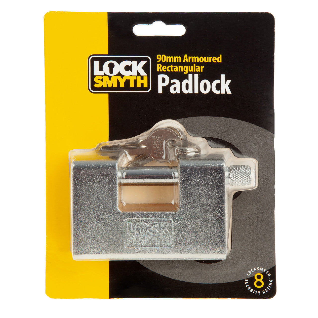 Locksmyth L2200026 Armoured Rectangular Padlock 90mm